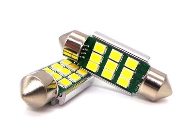 6 Stück SV8.5 LED-Glühbirne 12-24V CANBUS 42mm Weiß Off-Road