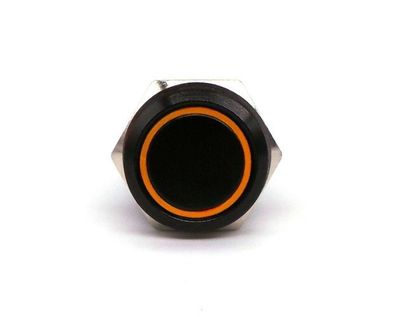 2Stück Ein/ Aus Schalter, LED Druckknopf 18mm schwarz Orange Off-Road