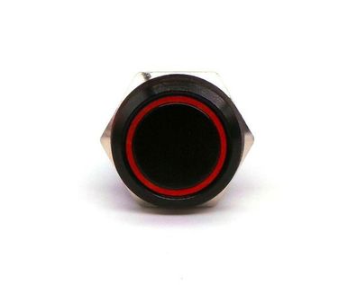 2Stück Ein/ Aus Schalter, LED Druckknopf 18mm schwarz Rot Off-Road