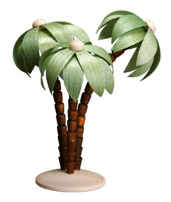 Miniaturfiguren Palmenoase auf Sockel bunt Höhe 11,5 cm NEU Palme Blume Christi