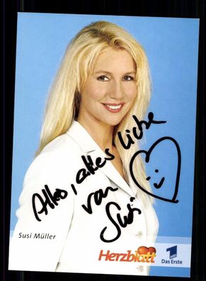 Susi Müller Herzblatt Autogrammkarte Original Signiert # BC 211041