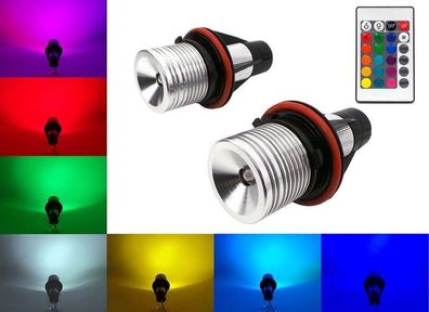 2pcs RGB-LED-Birne für BMW Ring Set Farben + Fernbedienung Off-Road