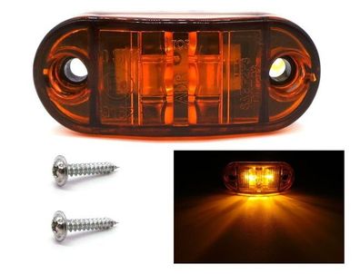 2 Stück Markierungsleuchte 2 LED 12-24V Farben Orange Off-Road