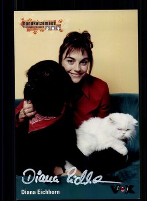 Diana Eichhorn Hund Karte Maus Foto Original Signiert # BC 211160