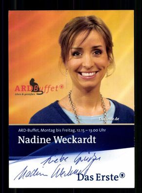 Nadine Weckardt ARD Buffet Autogrammkarte Original Signiert # BC 211233