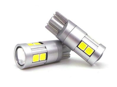 2 Stück W5W LED T10 12-24V CANBUS Glühbirne 500lm 8 Farben Weiß Off-Road