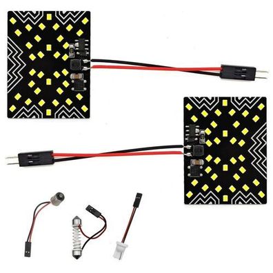 2 Stuck Panel 36 LED 12V W5W, T10, C10W, SV8.5, BA9S, T4W CANBUS 1100lm Off-Road