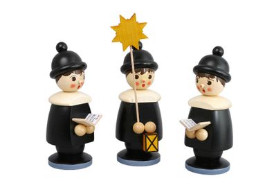Miniaturfiguren 3 Kurrendefiguren schwarz Höhe 19cm NEU Weihnachten Figuren Kirc