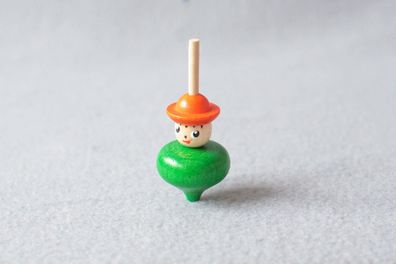 Holzspielzeug Tischkreisel mit Zylinder grün Höhe=6cm NEU Holzspiel Geduldsspiel