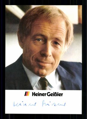 Heiner Geißler 1930-2017 CDU Politiker Original Signiert # BC 209974