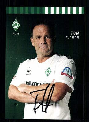 Tom Cichon Autogrammkarte Werder Bremen 2023-24 Original Signiert