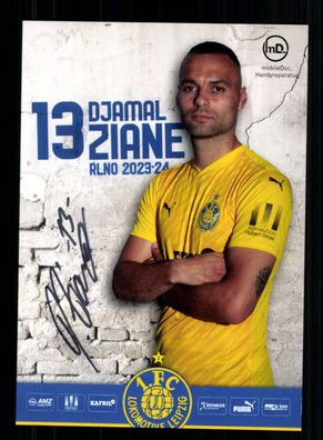 Djamal Ziane Autogrammkarte 1 FC Lokomotive Leipzig 2023-24 Original Signiert