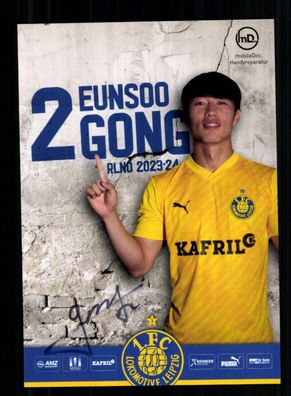 Eunsoo Gong Autogrammkarte 1 FC Lokomotive Leipzig 2023-24 Original Signiert