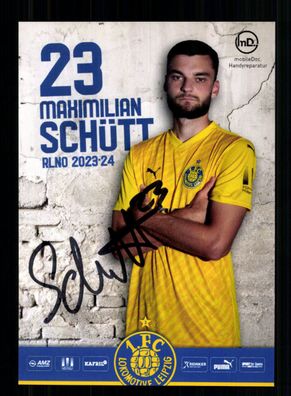 Maximilian Schütt Autogrammkarte 1 FC Lokomotive Leipzig 2023-24 Original Sign