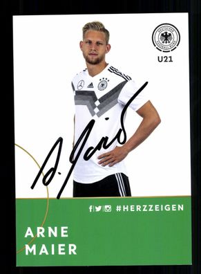 Arne Maier DFB Autogrammkarte U 21 2019 Original Signiert
