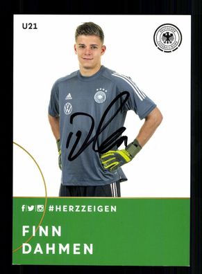 Finn Dahmen DFB Autogrammkarte U 21 2019 Original Signiert