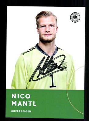 Nico Mantl DFB Autogrammkarte U 21 2021 Original Signiert