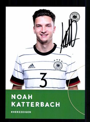 Noah Katterbach DFB Autogrammkarte U 21 2021 Original Signiert