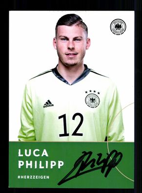 Luca Philipp DFB Autogrammkarte U 21 2021 Original Signiert