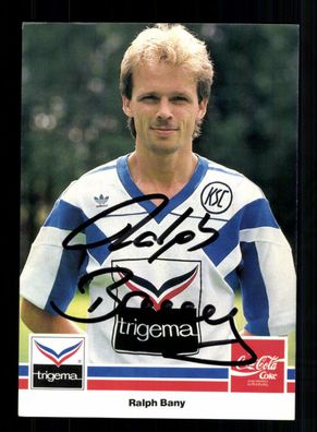 Ralph Bany Autogrammkarte Karlsruher SC 1989-90 Original Signiert