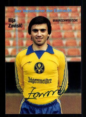Ilija Zavisic Autogrammkarte Eintracht Braunschweig 1981-82 Original Sign