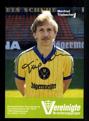 Manfred Tripbacher Autogrammkarte Eintracht Braunschweig 1984-85 Original Sign