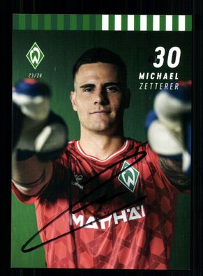 Michael Zetterer Autogrammkarte Werder Bremen 2023-24 Original Signiert