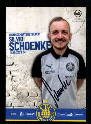 Silvio Schoenke Autogrammkarte 1 FC Lokomotive Leipzig 2023-24 Original Signiert