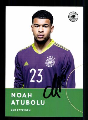 Noah Atubolu DFB Autogrammkarte U 21 2021 Original Signiert