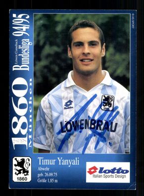 Timur Yanyali Autogrammkarte TSV 1860 München 1994-95 Original Signiert