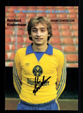 Reinhard Kindermann Autogrammkarte Eintracht Braunschweig 1981-82 Original Sign