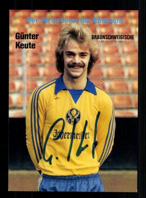 Günter Keute Autogrammkarte Eintracht Braunschweig 1981-82 Original Signiert