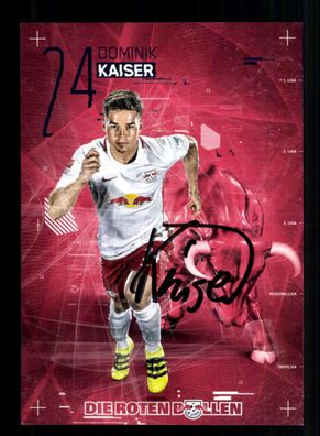 Dominik Kaiser Autogrammkarte RB Leipzig 2016-17 Original Signiert