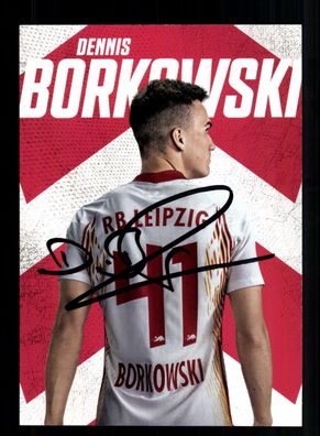 Dennis Borkowski Autogrammkarte RB Leipzig 2020-21 Original Signiert