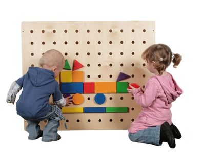 Holzspielzeug Wand-Steckspiel groß LxBxH 950x850x100mm NEU Wandbord Steckspiel