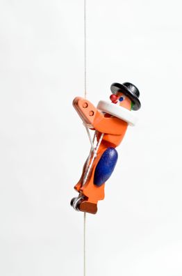 Holzspielzeug Kletterfigur Clown Höhe=6,5 (Kletterseil ca 45 cm)cm NEU Kletter