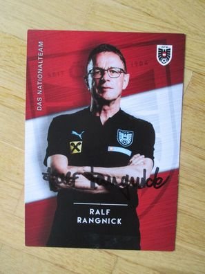 Österreich ÖFB Nationaltrainer Ralf Rangnick - handsigniertes Autogramm!!!