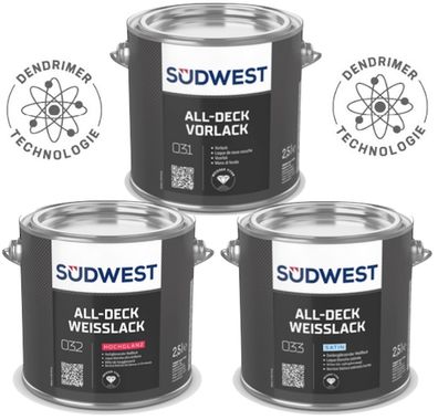 Südwest All-Deck Premium Weißlack Vorlack - Hochglanz / Seidenglanz
