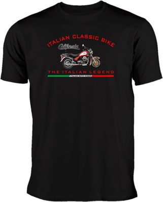 California Moto Guzzi T-Shirt für Italian Motorbike Fans