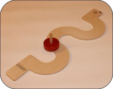 Holzspielzeug Kreiselbahn Serpentine ca.30 cm lang NEU Holzspiel Geduldsspiel