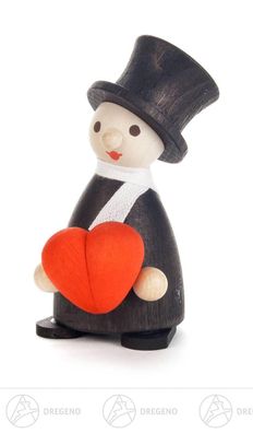Miniatur Glücksbringer mit Herz H=ca 8 cm NEU Erzgebirge Weihnachtsfigur