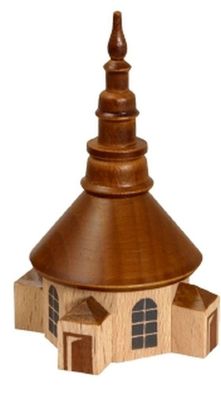 Miniaturhaus Kirche Seiffen natur Höhe 7 cm NEU Holz Spielzeug Dekoration Holz