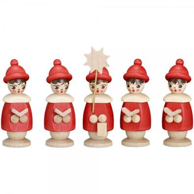 Miniaturfiguren 5 Kurrendefiguren rot Höhe 6,2cm NEU Weihnachten Figuren Kirche
