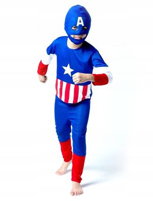 Kostüm Capitan America Marvel Karneval Maske für Jungen Party Verkleidung.