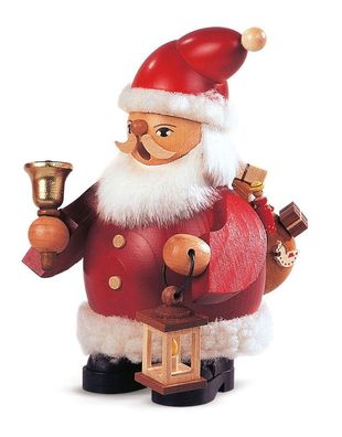 Räucherfigur Räuchermann klein Weihnachtsmann mit Glocke (BxH):12x14cm NEU