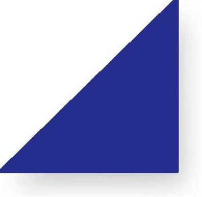 Holzspielzeug Legematerial Rechtw. gleichschenkliges Dreieck Blau 24 Stück LxB 2