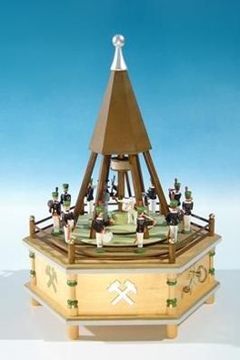 Göpelspieldose mit Bergaufzug um 1850, 28-stimmig Höhe ca 32 cm NEU Spieldose Musikdo