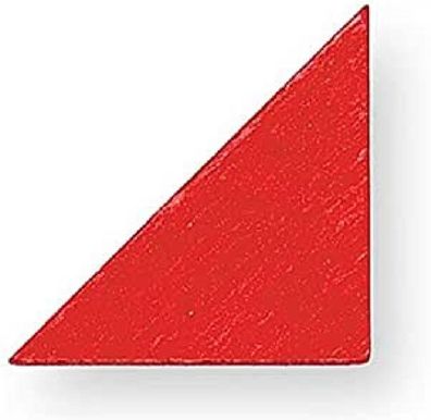 Holzspielzeug Legematerial Rechtw. gleichschenkliges Dreieck Rot 24 Stück LxB 25