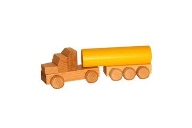 Holzspielzeug Tanklastzug Farbig Länge ca. 15 cm NEU Holzauto Holzfahrzeug