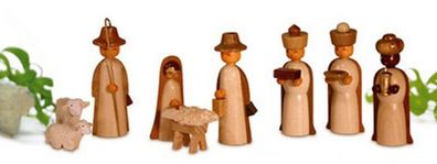 Miniaturfiguren Christi Geburt natur HxBxT 6x2,5x1,5cm NEU Holzfiguren Holz